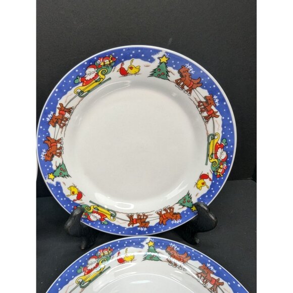 Royal Heritage Collection Christmas Time 7 1/2" Salad Plates Set of 4 - Picture 5 of 11
